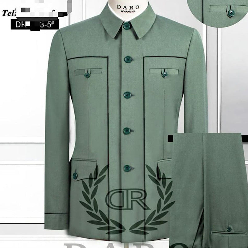 Costume Pour Homme vert