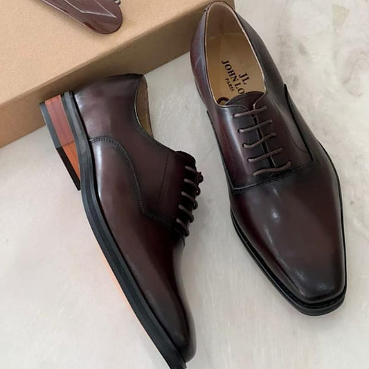Soulier En Cuir A Lacets