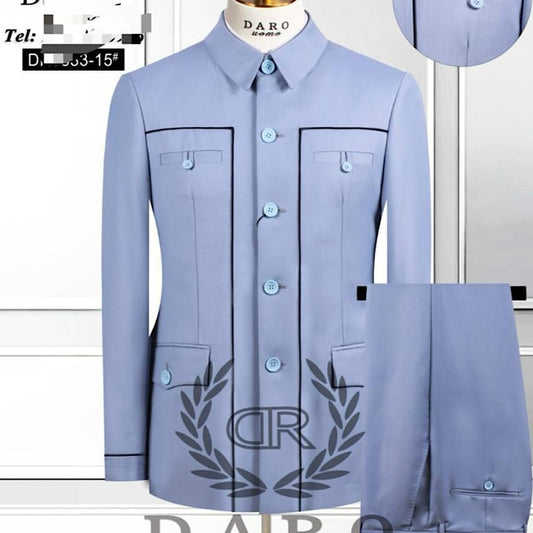 Costume Pour Homme Bleu