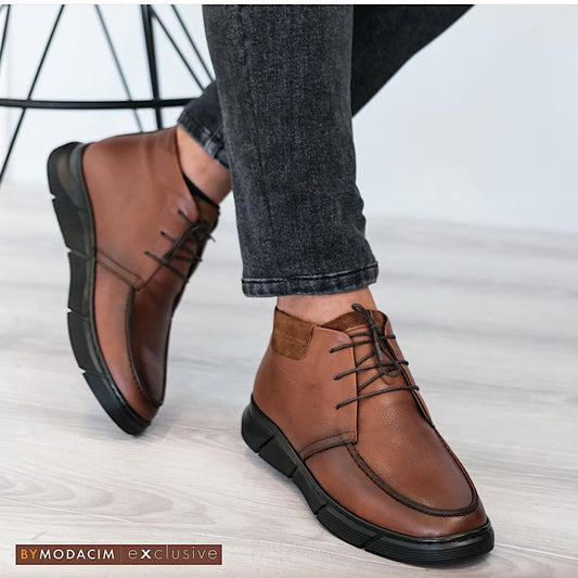 Soulier En Cuir A Lacets