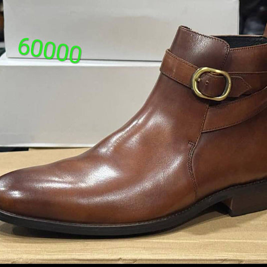 Soulier Bottes En Cuir A Lacets