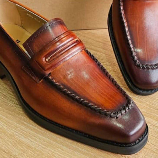 Mocassin En Cuir