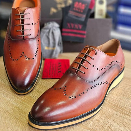 Soulier En Cuir A Lacets