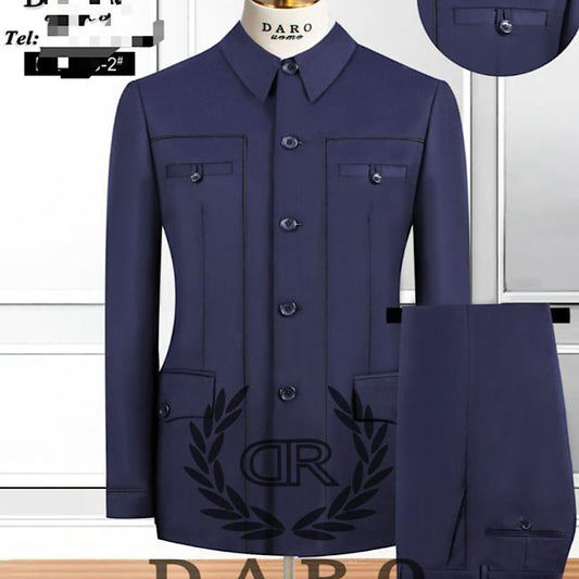 Costume Pour Homme Bleu