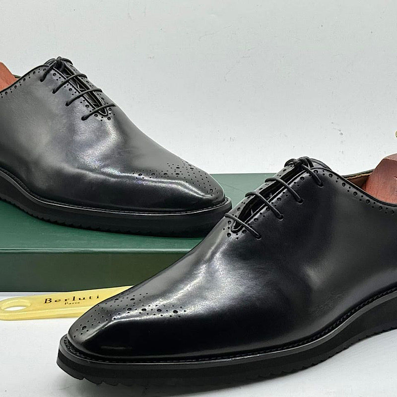 Soulier En Cuir A Lacets