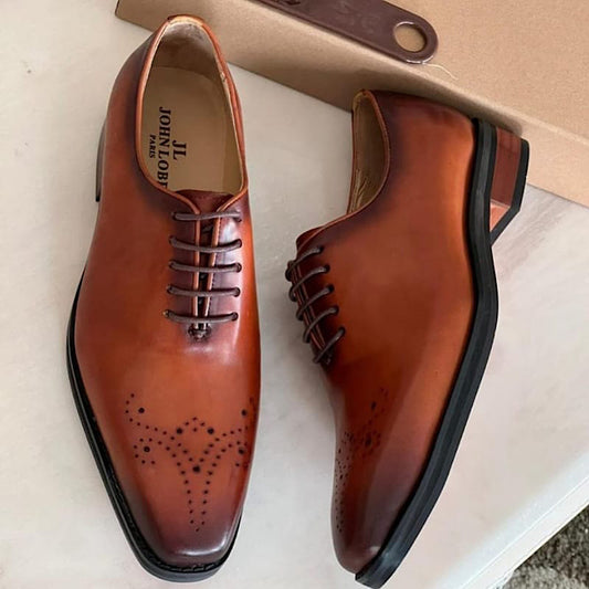 Soulier En Cuir A Lacets