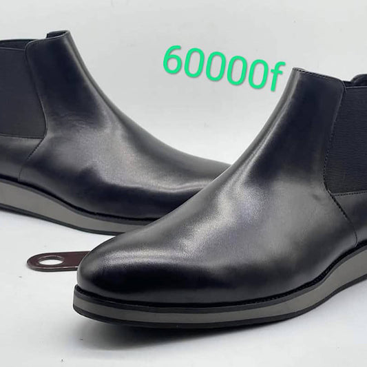 Soulier Berluti Bottes En Cuir Noir