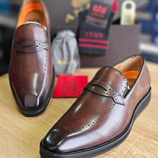 Mocassin En Cuir