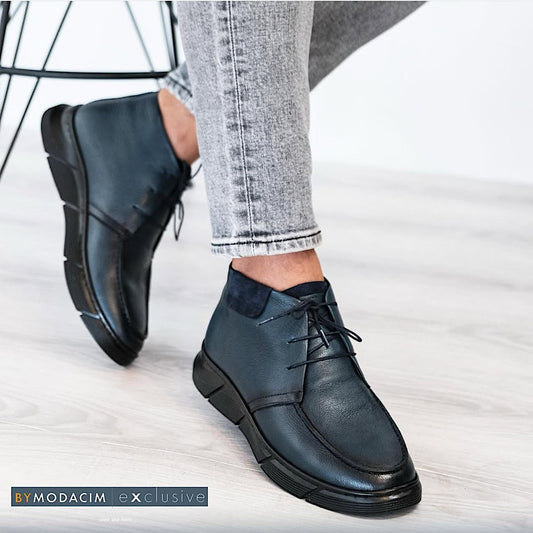 Soulier En Cuir A Lacets