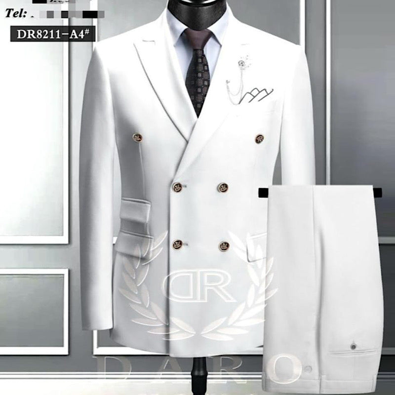 Ensemble Veste Pour Homme Costume Blanc