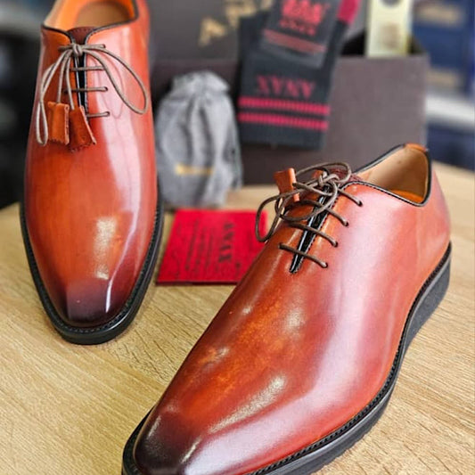 Soulier En Cuir A Lacets