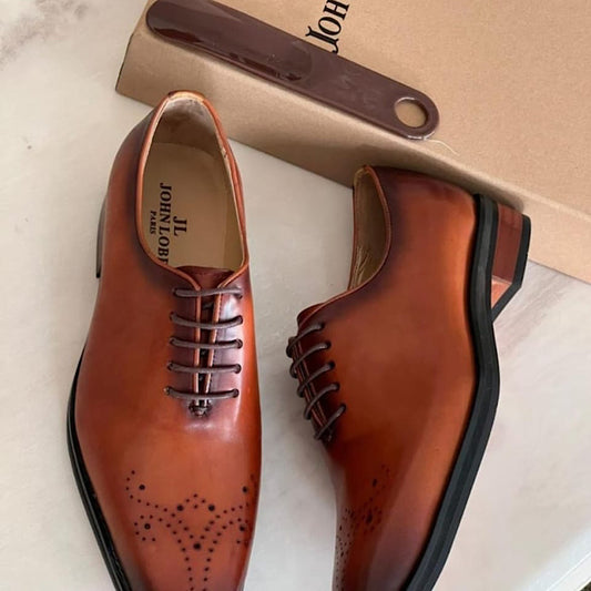Soulier En Cuir A Lacets