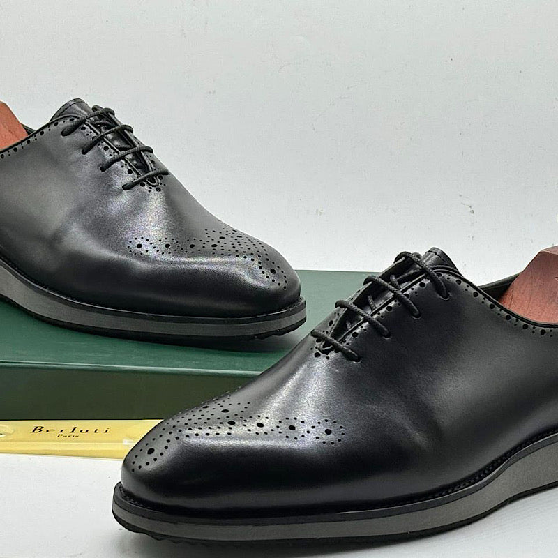 Soulier En Cuir A Lacets