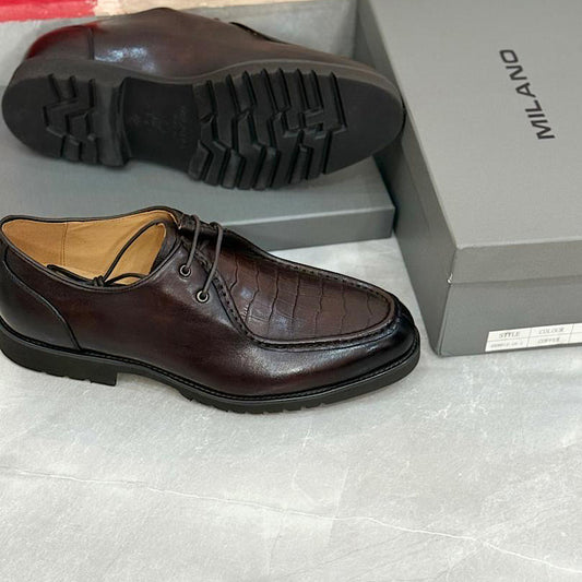 Soulier En Cuir A Lacets