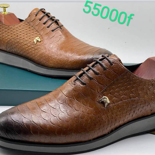 Soulier En Cuir Marron